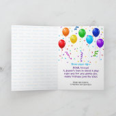 Birthday Dragon Add Name & Age of Young Boy Kaart (Binnen)