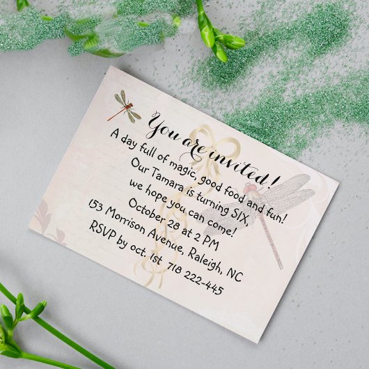 Birthday Dragonflies Kaart