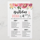 Birthday DRINK IF editable Birthday Party game (Voorkant / Achterkant)