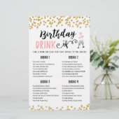 Birthday DRINK IF editable Birthday Party game (Staand voorkant)