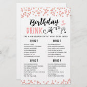 Birthday DRINK IF editable Birthday Party game (Voorkant / Achterkant)