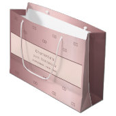 Birthday dusty roos roze monogram modern groot cadeauzakje (Voorkant Gekanteld)