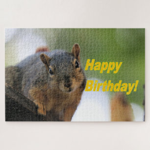 Birthday eekhoorn legpuzzel