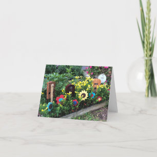 Birthday! Een kleurrijke tuin van Ukuleles Kaart