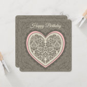 Birthday Elegant Morris Style C0711 Kaart (Voorkant / Achterkant in situ)