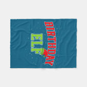 Birthday Elf Christmas Family Matching Group Xmas  Fleece Deken (Voorkant (Horizontaal))