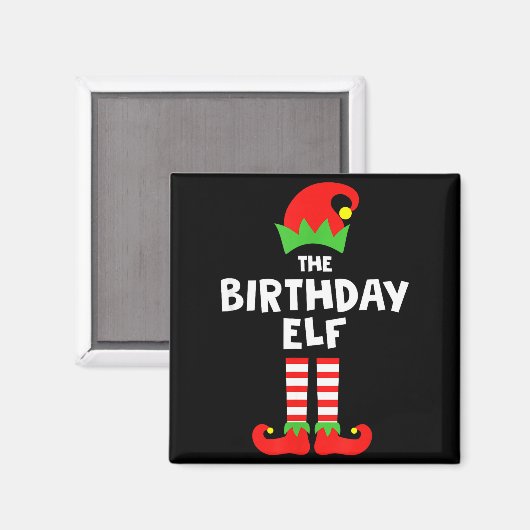 Birthday Elf Matching Group Family Holiday Christm Magneet (Voorkant / Achterkant)