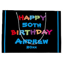 Birthday Elke leeftijd Aangepaste naam Moderne Vet