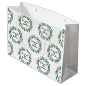 Birthday eucalyptus greenery name script groot cadeauzakje (Achterkant Gekanteld)
