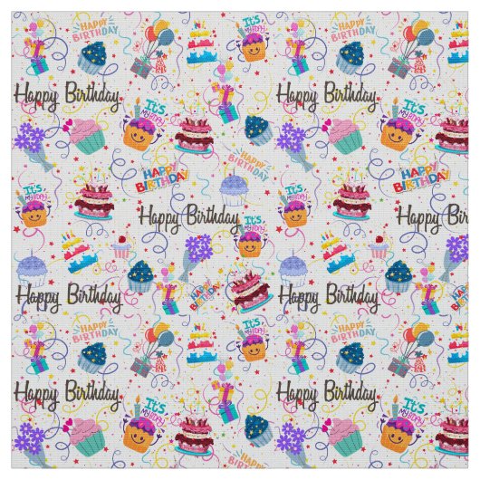 Birthday Fabric door de werf Stof (Swatch)