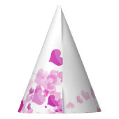 Birthday Fairy Princess Pink Hearts Mode Schets Feesthoedjes (Achterkant)