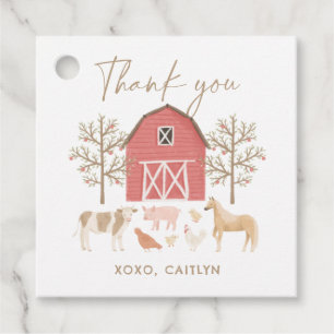 Birthday Farm Animals Bedankjes Labels