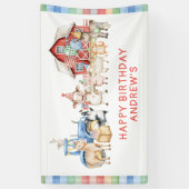 Birthday Farm Animals Spandoek (Verticaal)
