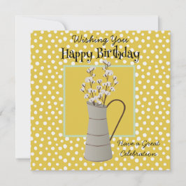 Birthday Farmhouse Bouquet Willows Gold Sage Green