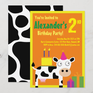 Birthday-feestdagen voor Kind van koeien Kaart