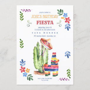 Birthday Fiesta Invitation Kaart