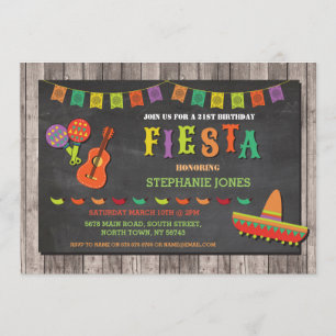 Birthday Fiesta Mexico Mexicaans Pet Party Invite Kaart