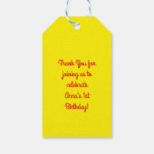 Birthday Fire Truck Party Cadeaulabel (Achterkant)