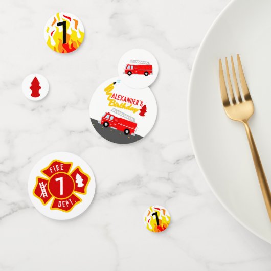 Birthday Fire Truck Party Confetti (Groep)