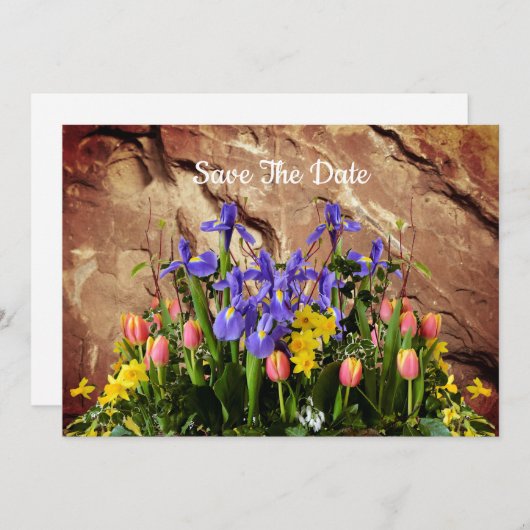 Birthday Flat Save the Date Kaart (Voorkant / Achterkant)