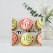 Birthday Flat Wenskaart Kaart (Staand voorkant)