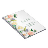 Birthday florals roze wit Guest Book Notitieboek (Rechterzijde)