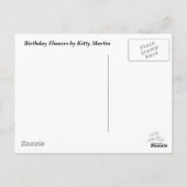 Birthday Flowers Briefkaart (Achterkant)