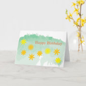 Birthday Flowers Kaart (Gele Bloem)
