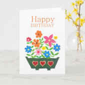 Birthday Flowers Kaart (Gele Bloem)