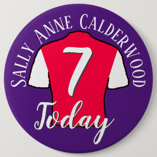 Birthday Football-badge aan persoonlijke voorkeur Ronde Button 6,0 Cm
