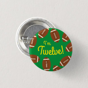 Birthday football Sports Party Ronde Button 3,2 Cm