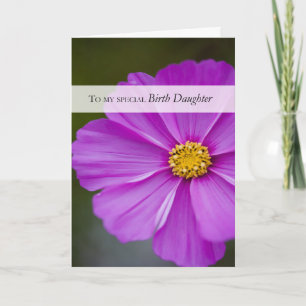 Birthday for Birth Daughter Beauful Pink Flower Kaart