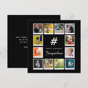 Birthday Fotocollage Sjabloon Elke pagina Naam zwa