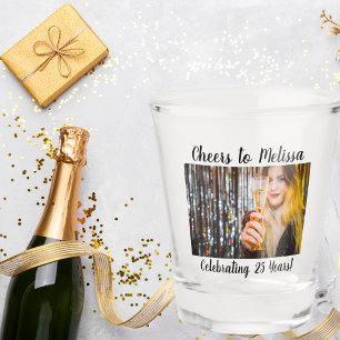 Birthday Foto's naar Milestone Birthday Custom Shot Glas