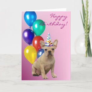 Birthday French Bulldog Kaart