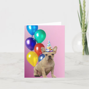 Birthday French Bulldog Kaart