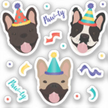 Birthday French Bulldogs Confetti