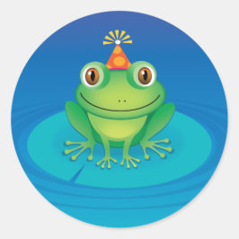 Birthday Frog Ronde Sticker