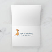 Birthday Fun Australia Kangaroo over strand Kaart (Binnen)