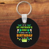 Birthday Funny Born On St Patricks Day 2020  Sleutelhanger (Voorkant)