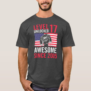 Birthday Game Level 17 jaar oud Niet-vergrendeld G T-shirt