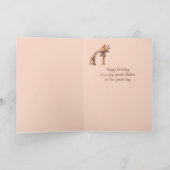 Birthday Geweldige Godson Fun Giraffe Animal Card Kaart (Binnen)