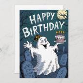 Birthday Ghost Kaart (Voorkant / Achterkant)