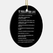 Birthday Gift 12 Rules for Life Keramisch Ornament (Rechts)