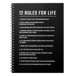 Birthday Gift 12 Rules for Life Notitieboek