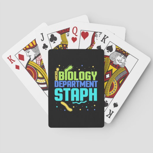 Birthday Gift | Afdeling microbiologie Staph Pokerkaarten (Achterkant)