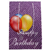 Birthday Gift Bag - Klein, glanzend Medium Cadeauzakje (Achterkant)