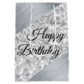 Birthday Gift Bag - Klein, glanzend Medium Cadeauzakje (Achterkant)