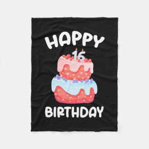 Birthday Gift Fijne 16de verjaardag Fleece Deken