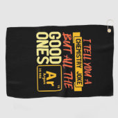 Birthday Gift | Ik vertel je een scheikunde Golfhanddoek (Horizontaal)